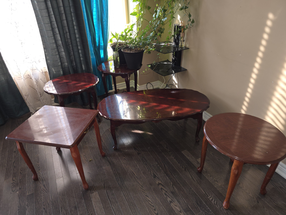Coffee table and side tables