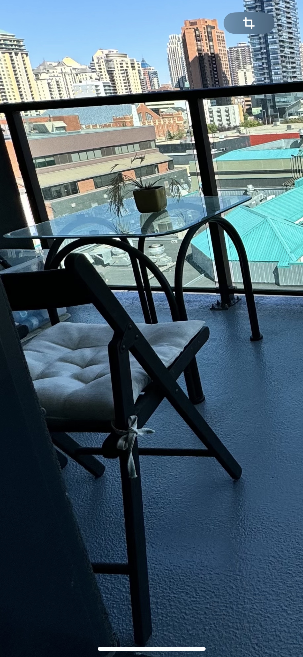 Glass Patio Table and Two Chairs - photo 2