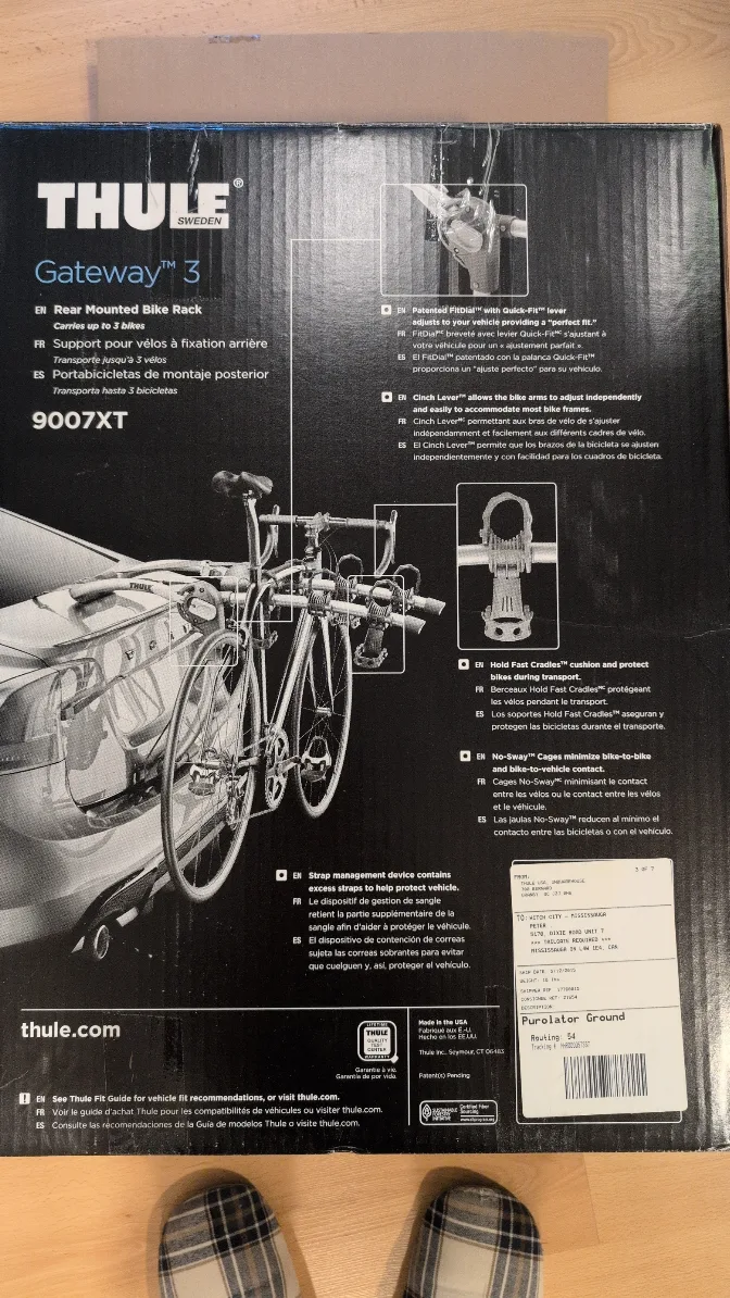 Thule Gateway 3 9007XT Trunk Mounted Bike Rack image indicator(2)