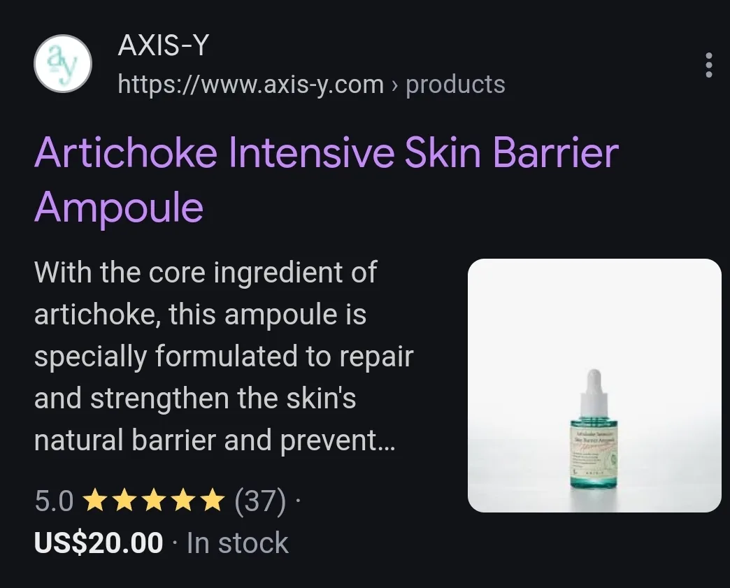 Artichoke Skin Barrier Ampoule - AXIS-Y (Orig price $27) image indicator(5)