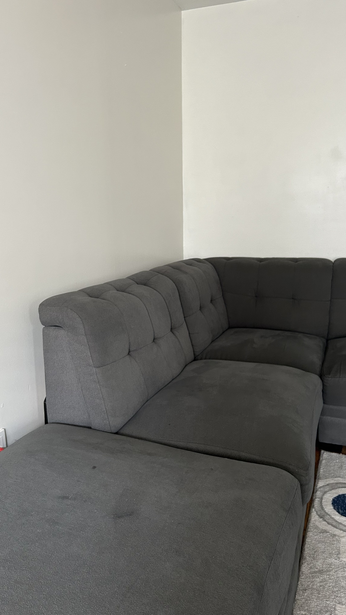 Grey L Sectional Sofa - photo 4