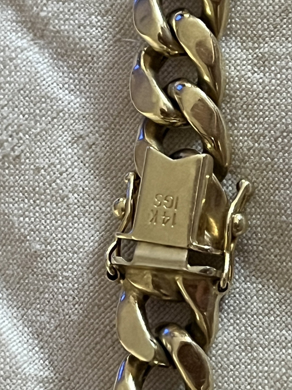 14K Gold Curb Chain Bracelet - photo 2