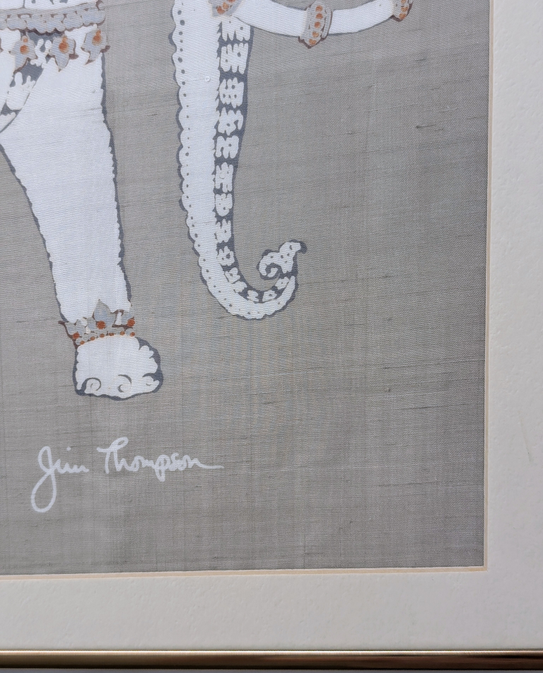 Vintage Batik Silk Elephant Print from Jim Thompson - photo 4