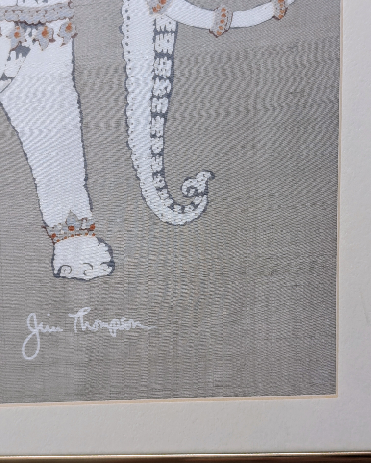 Vintage Batik Silk Elephant Print from Jim Thompson - photo 5