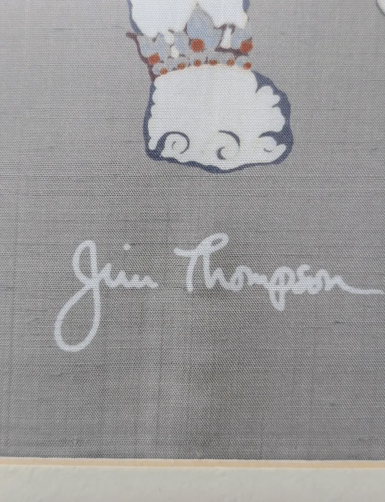 Vintage Batik Silk Elephant Print from Jim Thompson image indicator(7)