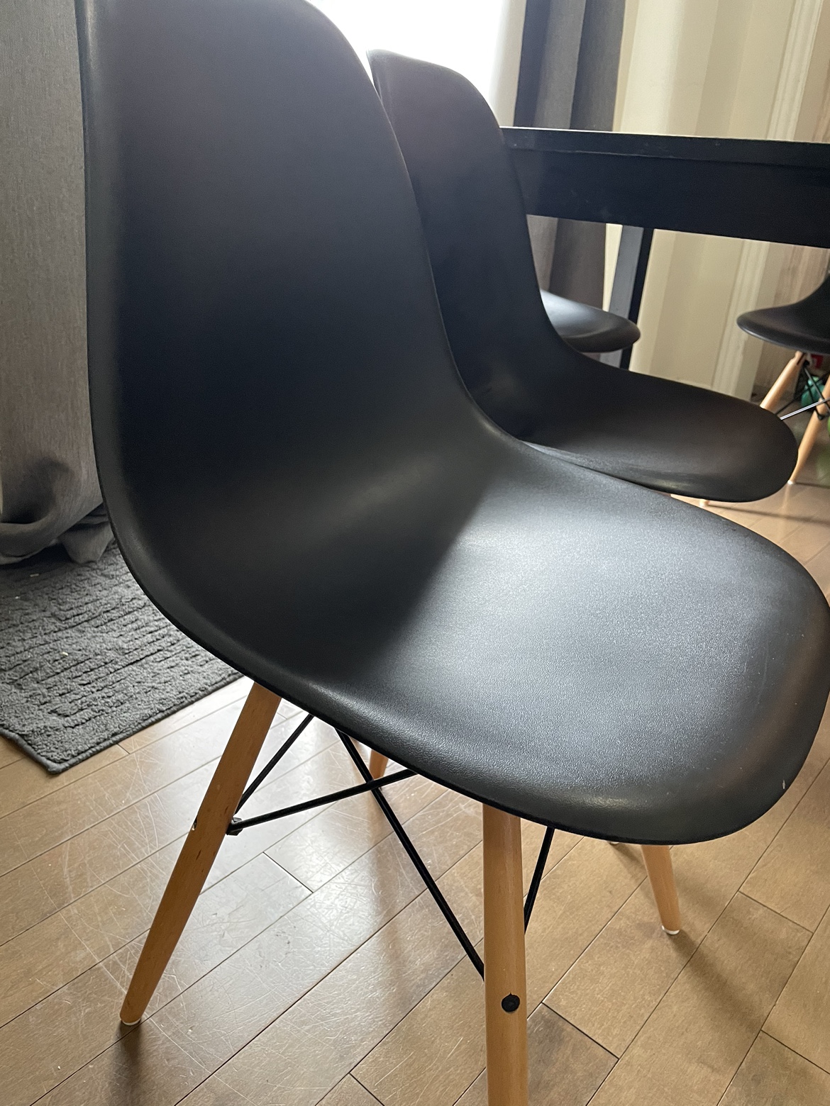 Black Dining Table and Chairs - photo 2