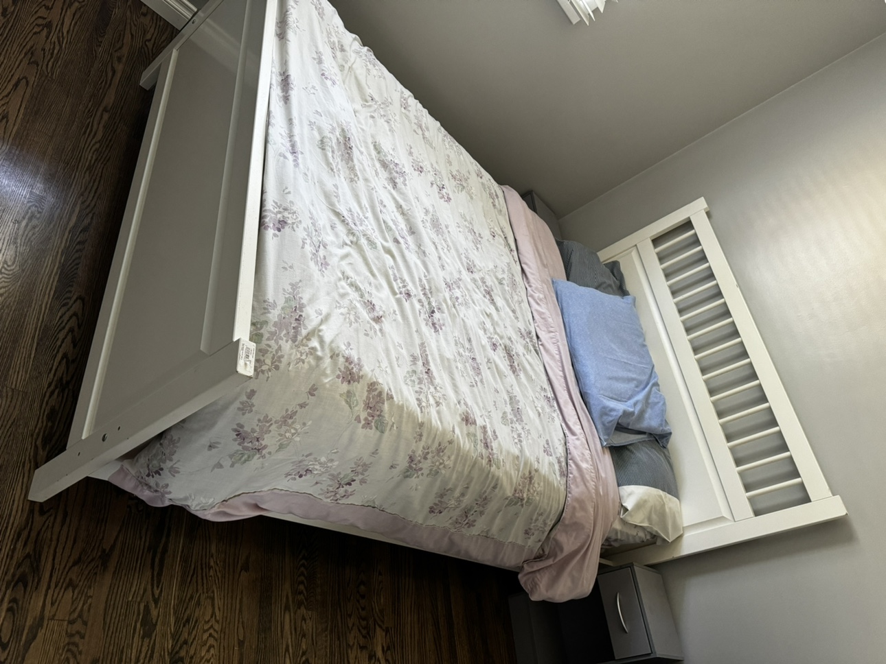 Double Bed Frame w/ mattress & 2 side tables & more! - photo 2