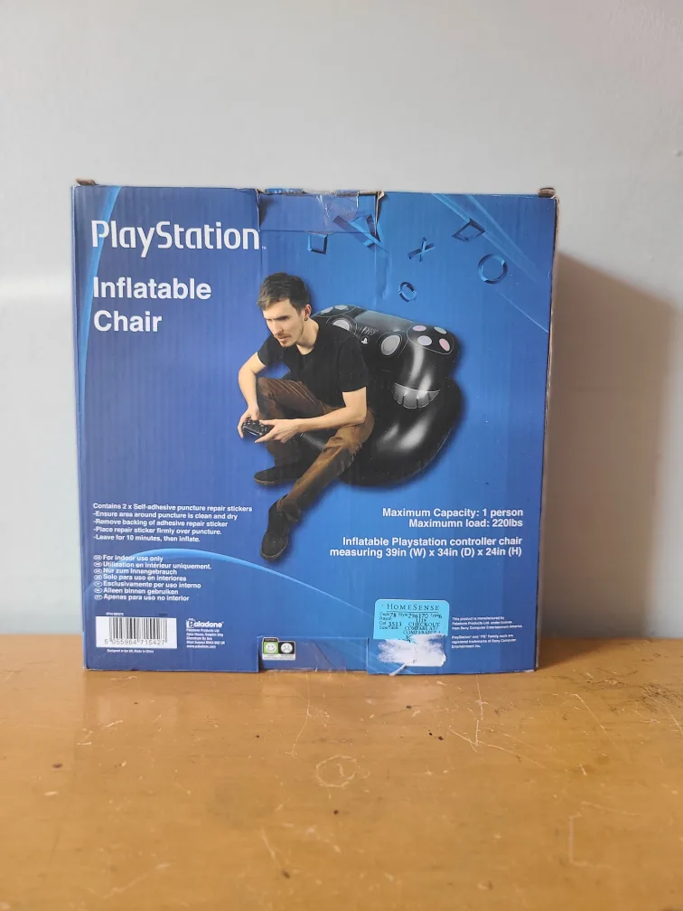 SONY Playstation Paladone Inflatable Controller Chair Vintage image indicator(3)