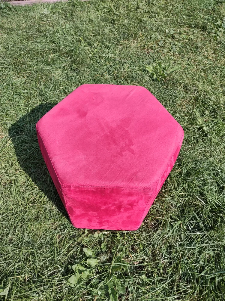 Red Hexagon Ottoman thumbnail