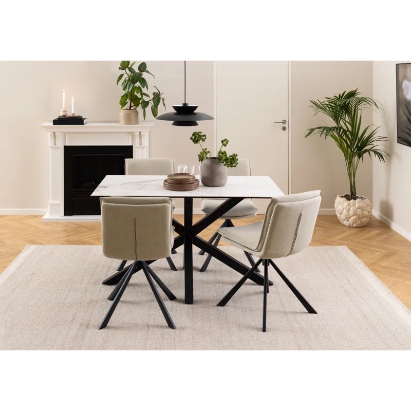 Set of 4 Parsons Style Dining Chairs - photo 2