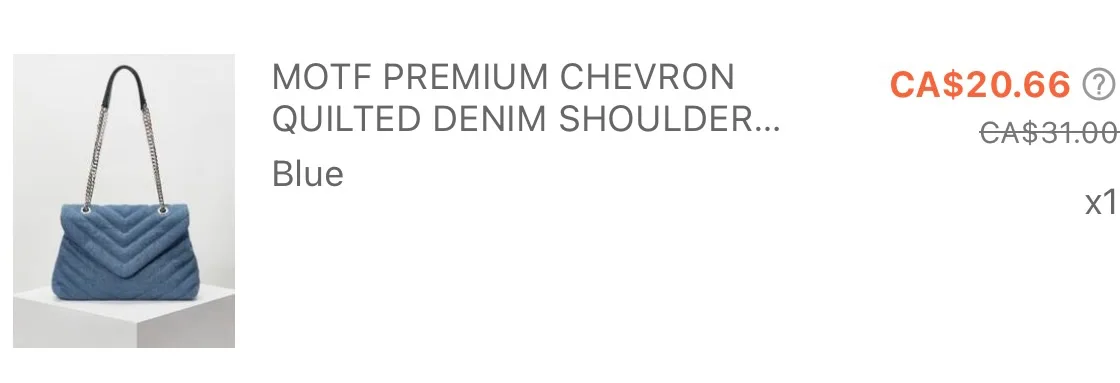 MOTF Blue Denim Chain Bag 🆕 image indicator(4)