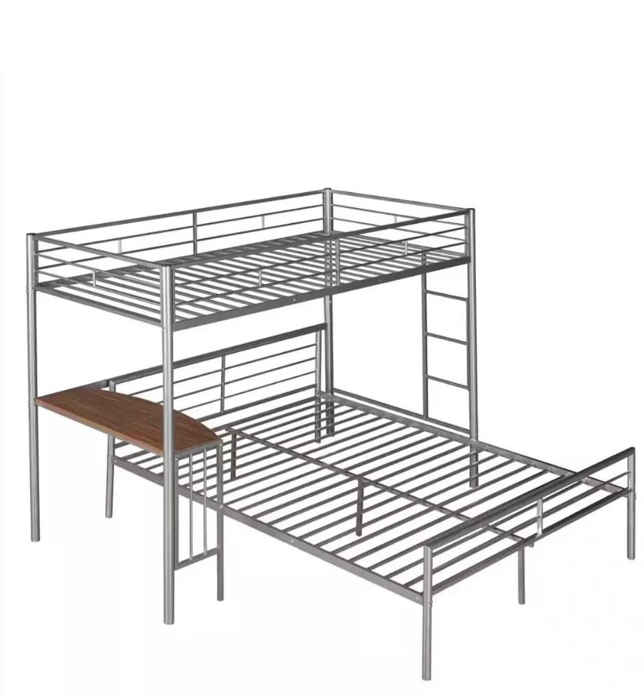🧡 Full Size Metal Loft Bed with Desk thumbnail