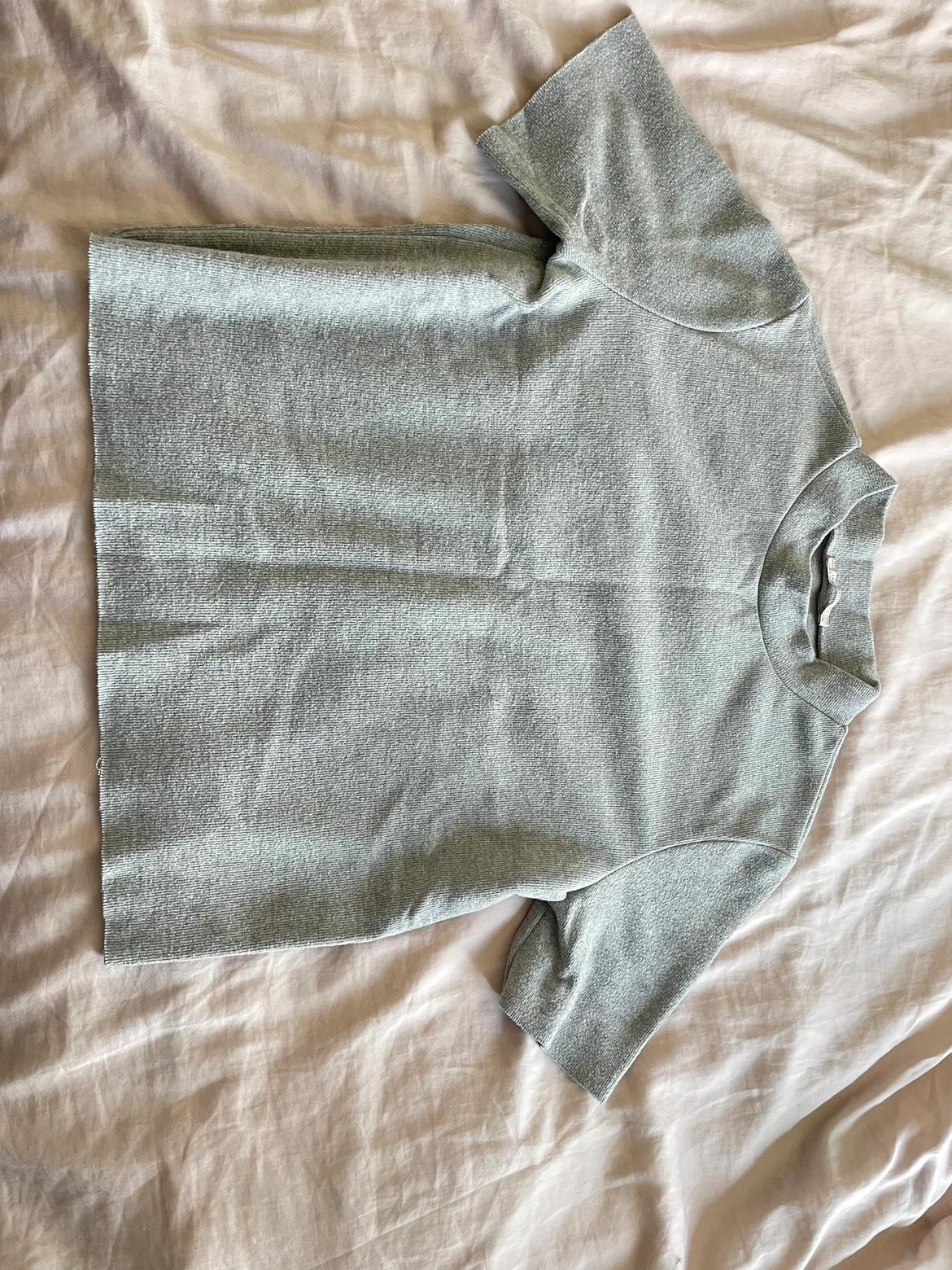 Zara Grey Ribbed Crop Top image indicator(2)
