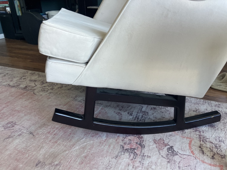 Cream Velvet Rocking Chair - photo 5