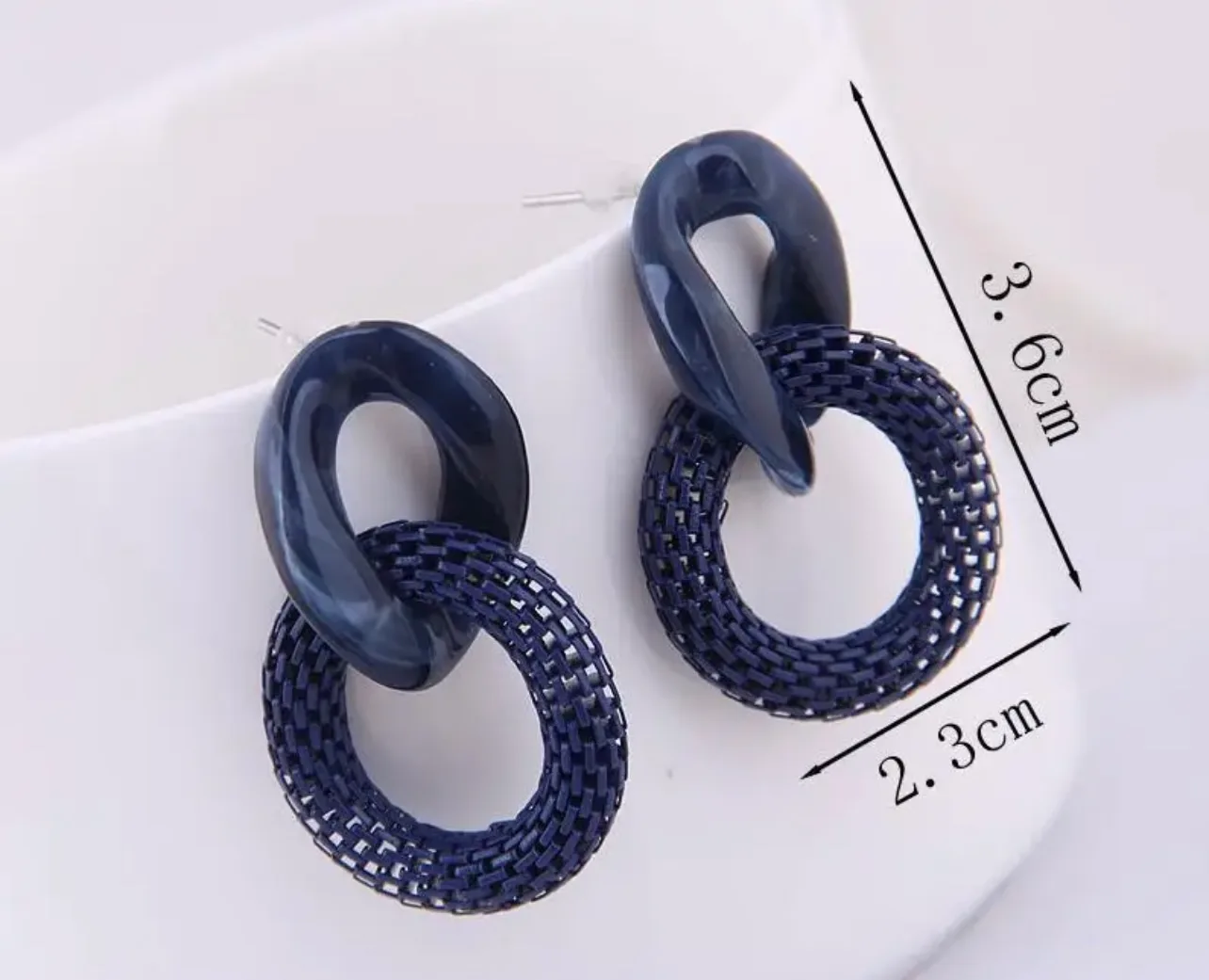 Blue Resin earrings - brand new image indicator(2)