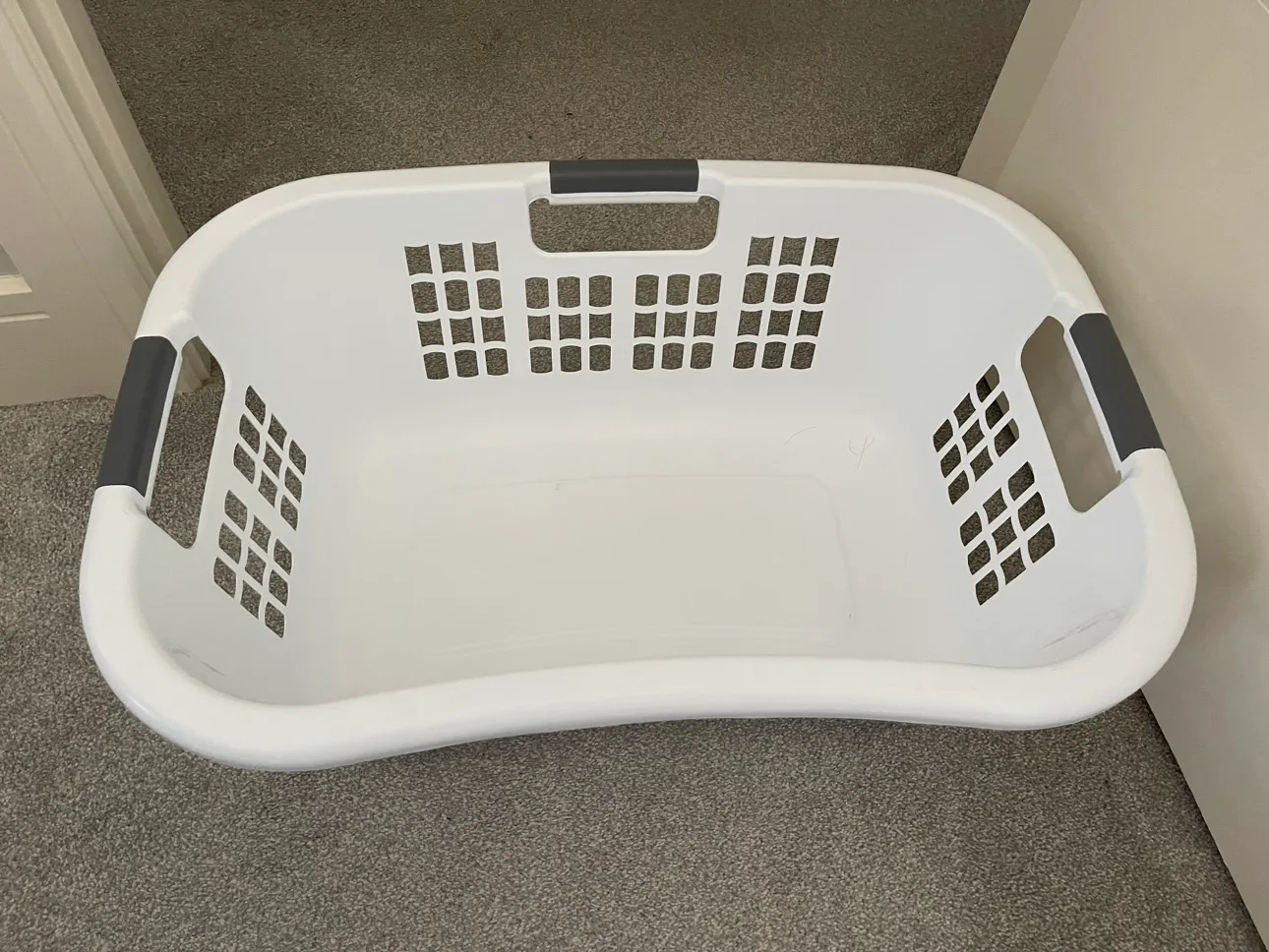 White Laundry Basket