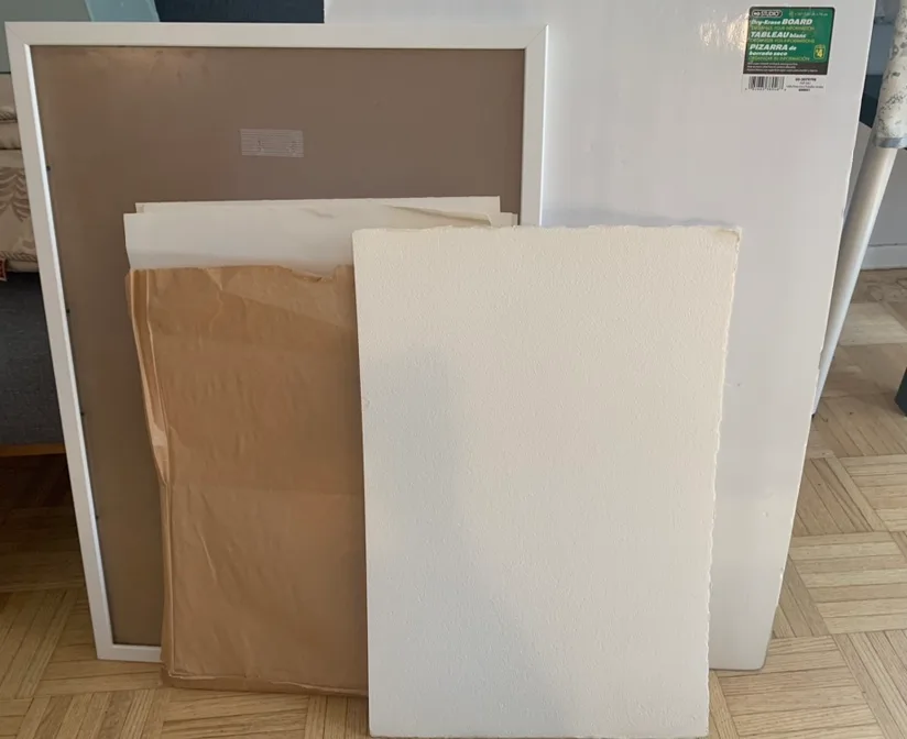 IKEA Picture Frame+ Dry-Erase Board + watercolor canvas papers thumbnail