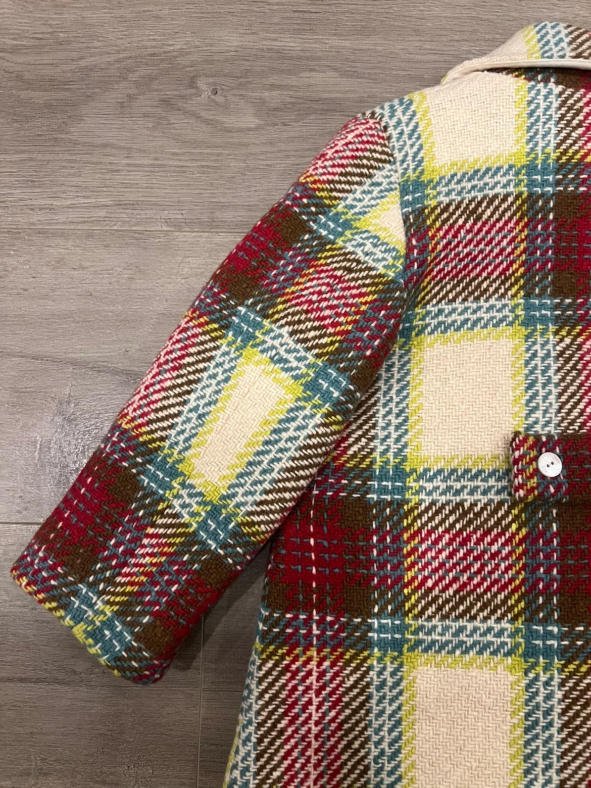 Burberry Kids Plaid Coat Size 3 Years image indicator(6)