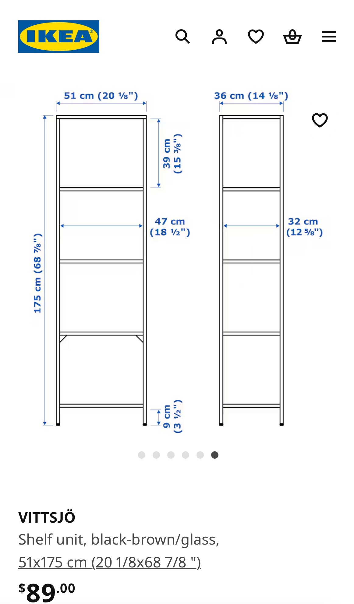 IKEA Vittsjo Black Metal Shelf Unit - photo 3