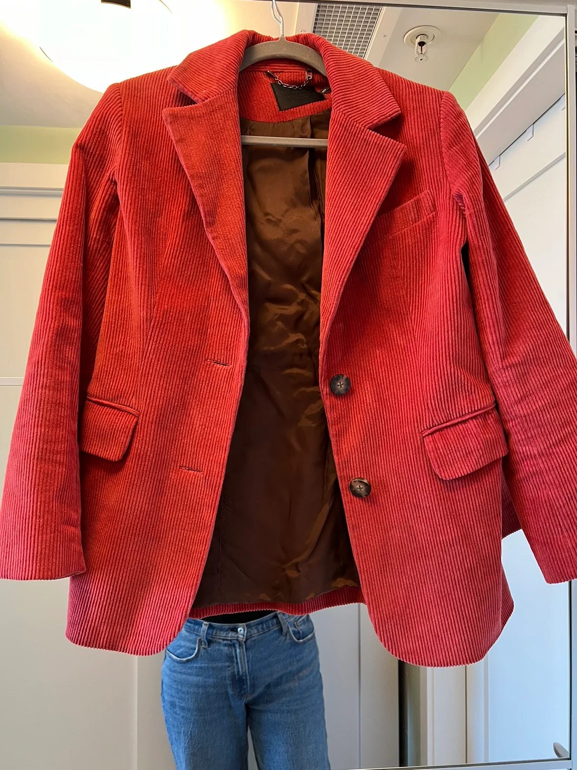 Luxury Pink Corduroy Blazer thumbnail