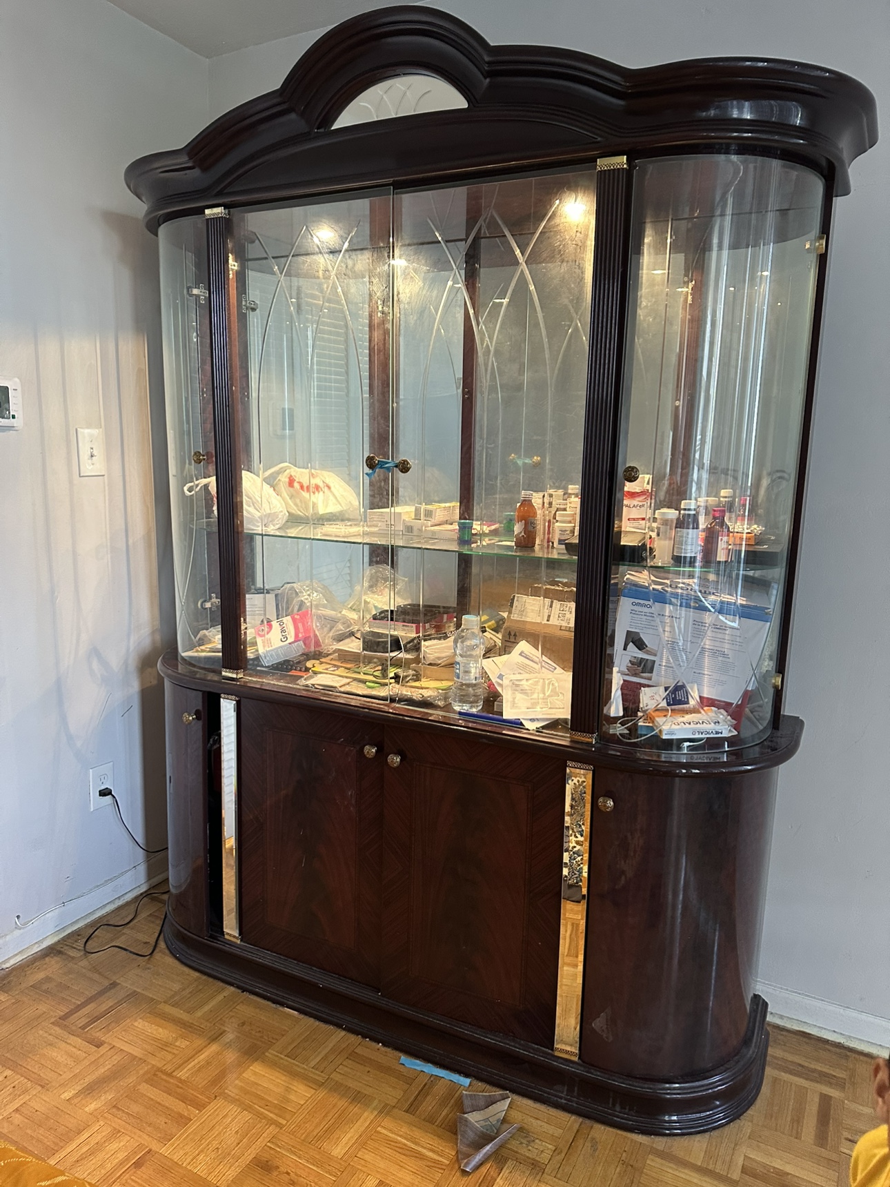 Hutch With Glass Doors