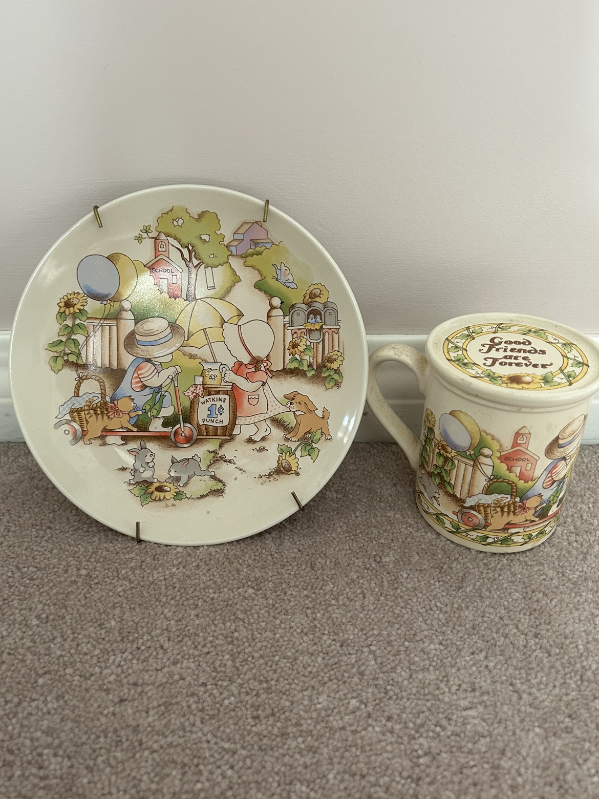 Country Kids Collector's Dessert Plate Good Friends are Forever