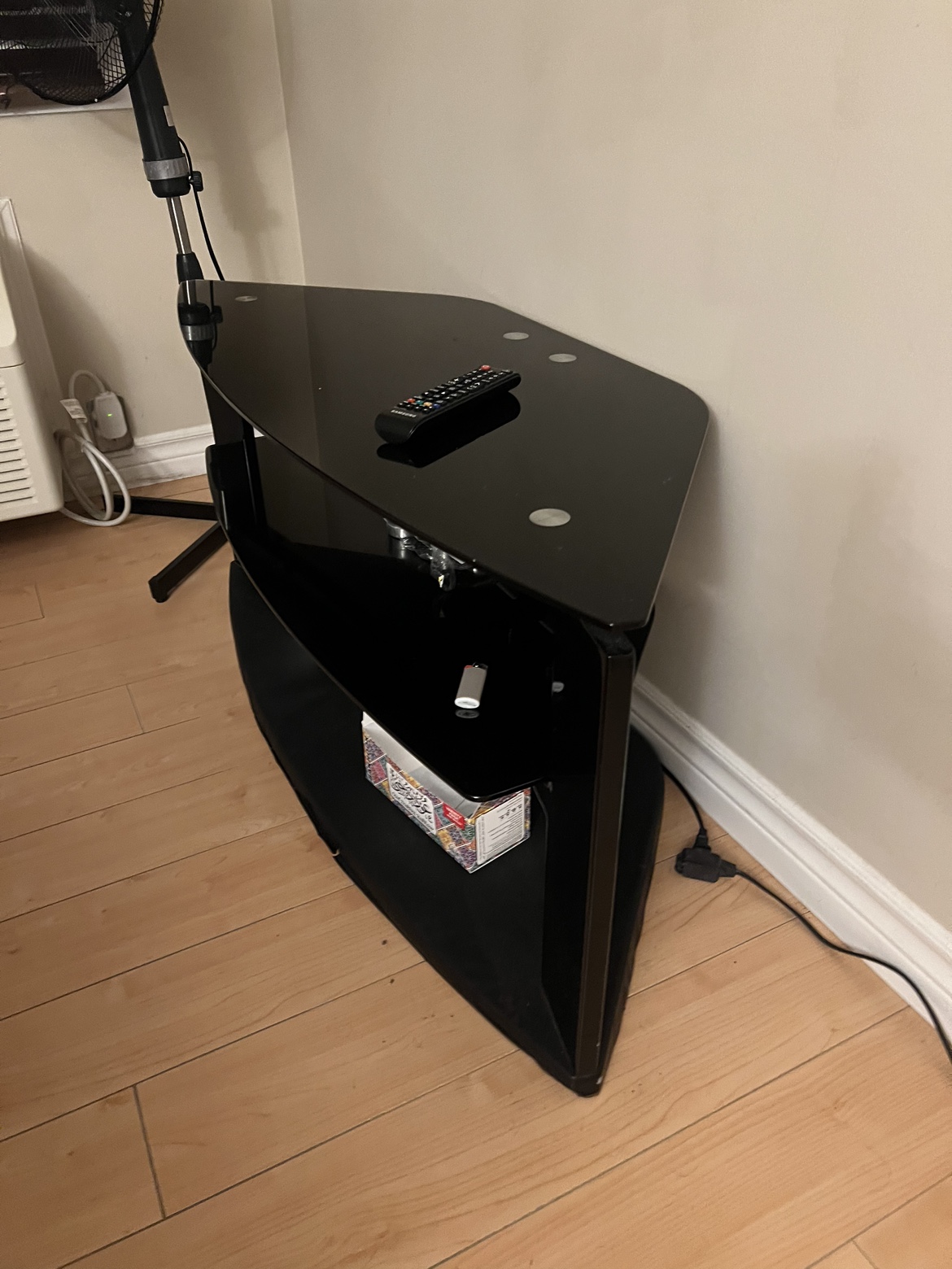 Black Glass TV Stand - photo 2