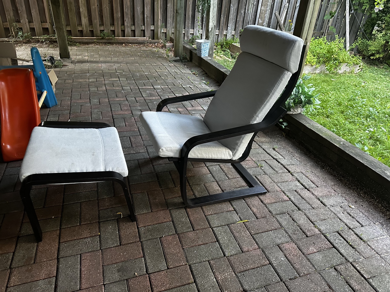 IKEA Armchair and foot rest