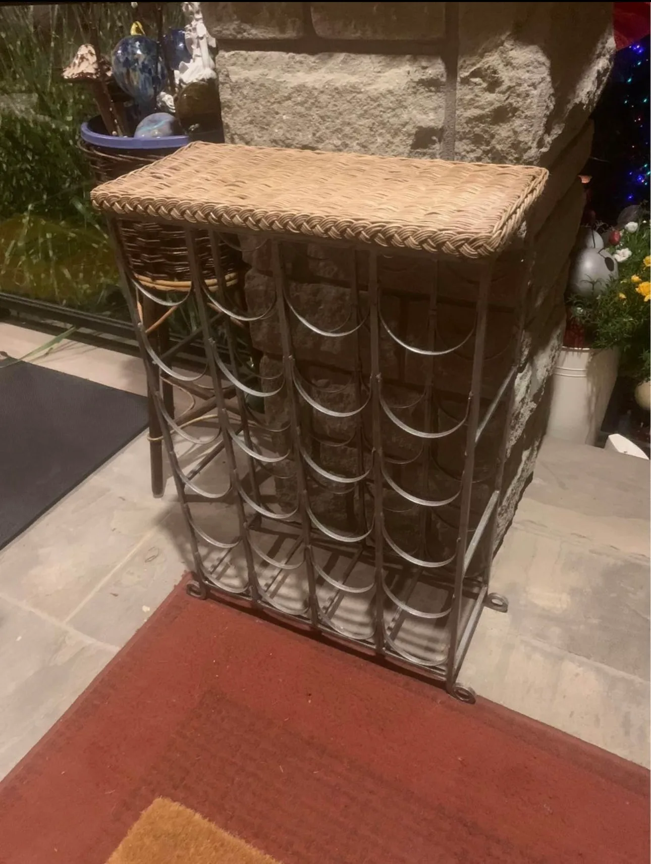 Wicker-top Wine Rack thumbnail
