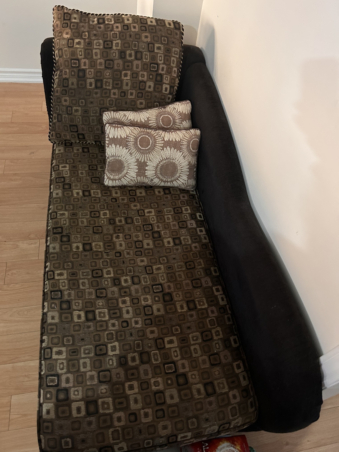 Brown Armchair and Chaise Lounge