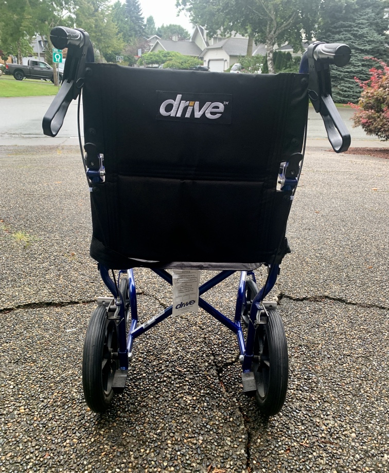 Drive Medical Blue Transport Wheelchair