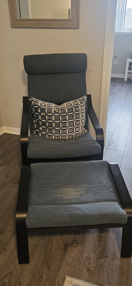 IKEA Poäng Armchair and Footstool