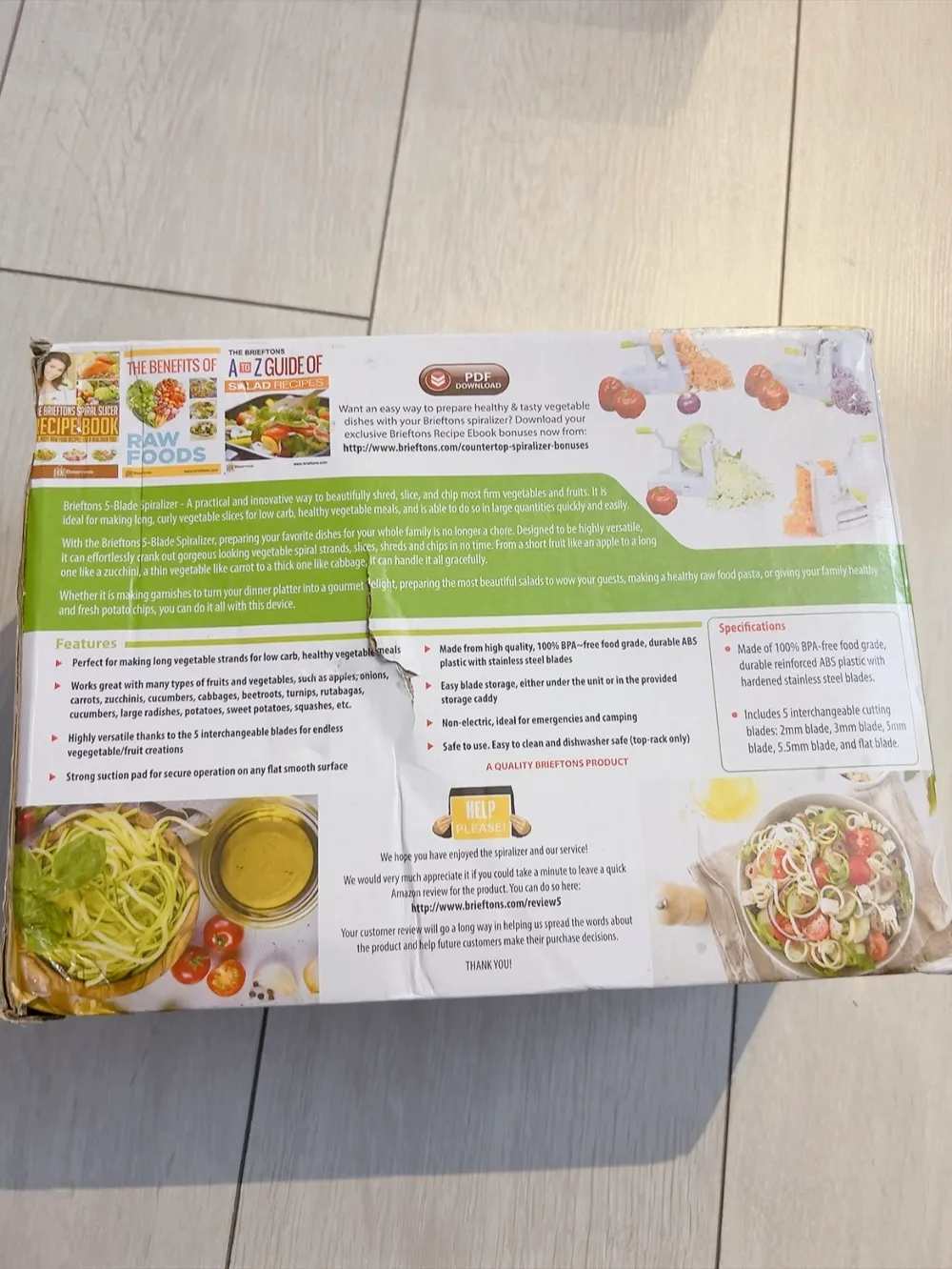 Brieftons 5-Blade Vegetable Spiralizer: Strongest Spiral Slicer image indicator(7)