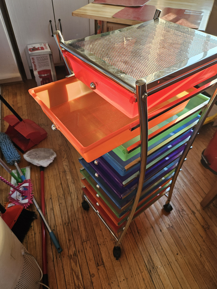 Rainbow Rolling Storage Cart