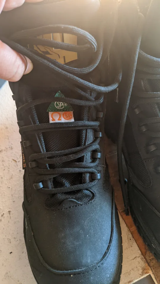 MIKE HOLMES black Safety steel toed work Boots unisex size 41 image indicator(2)