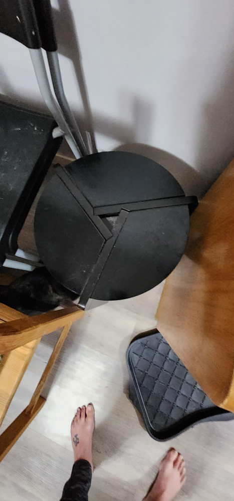 Black Tripod Side Table - photo 2
