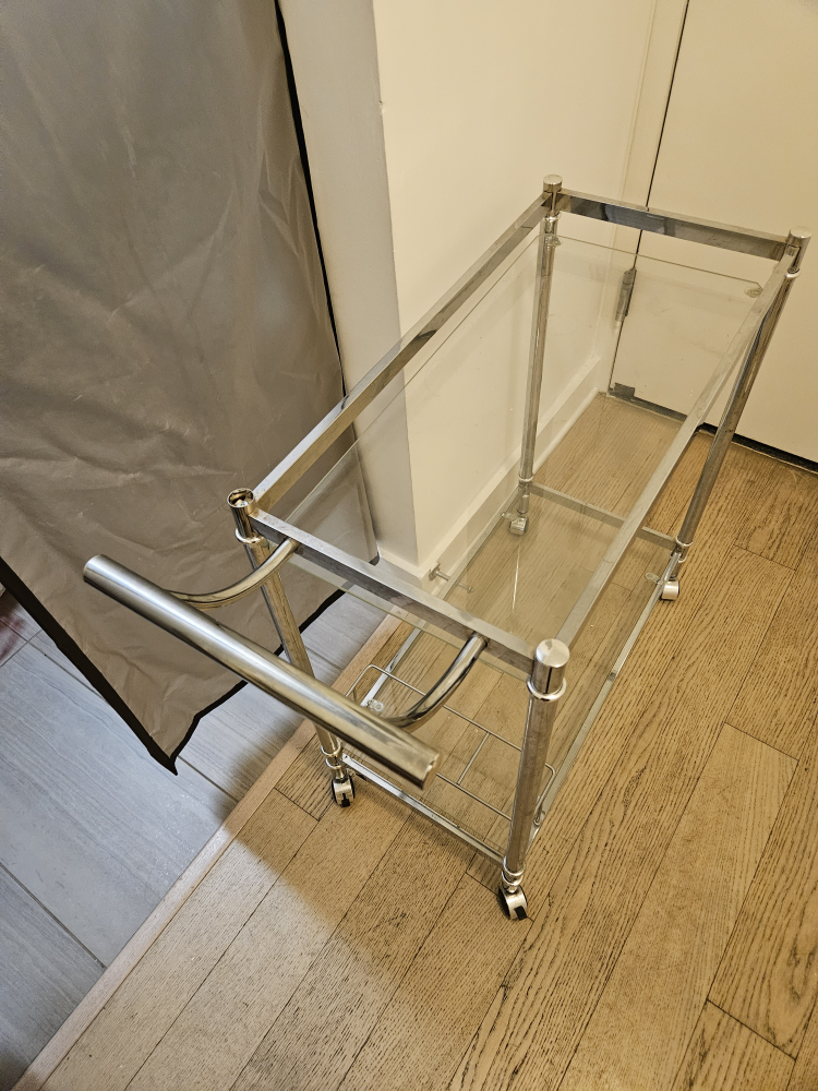 Glass Top Serving Cart bar cart - photo 2