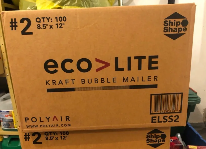 ECOLITE #2 KRAFT BUBBLE MAILER 8.5" X 12" 100 SHIPPING ENVELOPES image indicator(2)