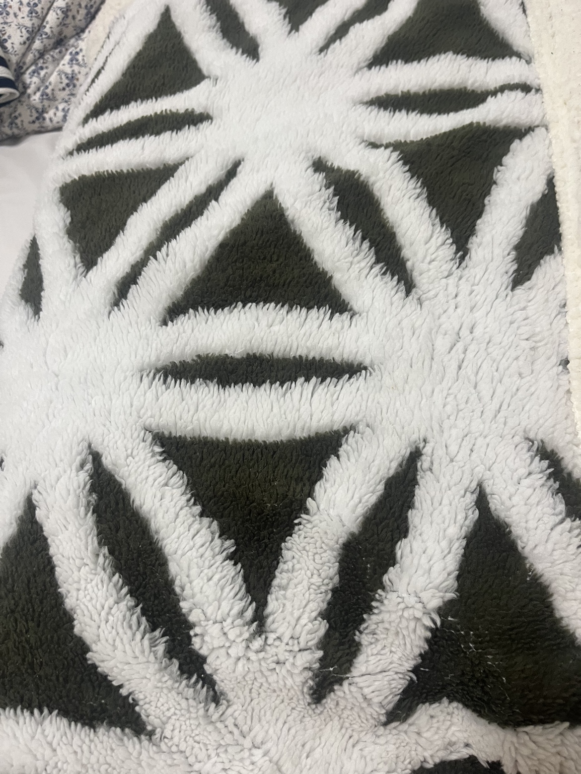 Green and White Throw Blanket - photo 3