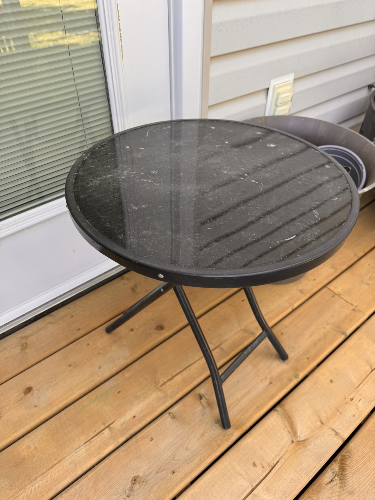 Black Folding Patio Table