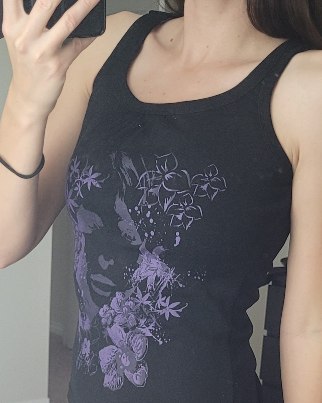 Purple Flower Graphic Tank Top - photo 2