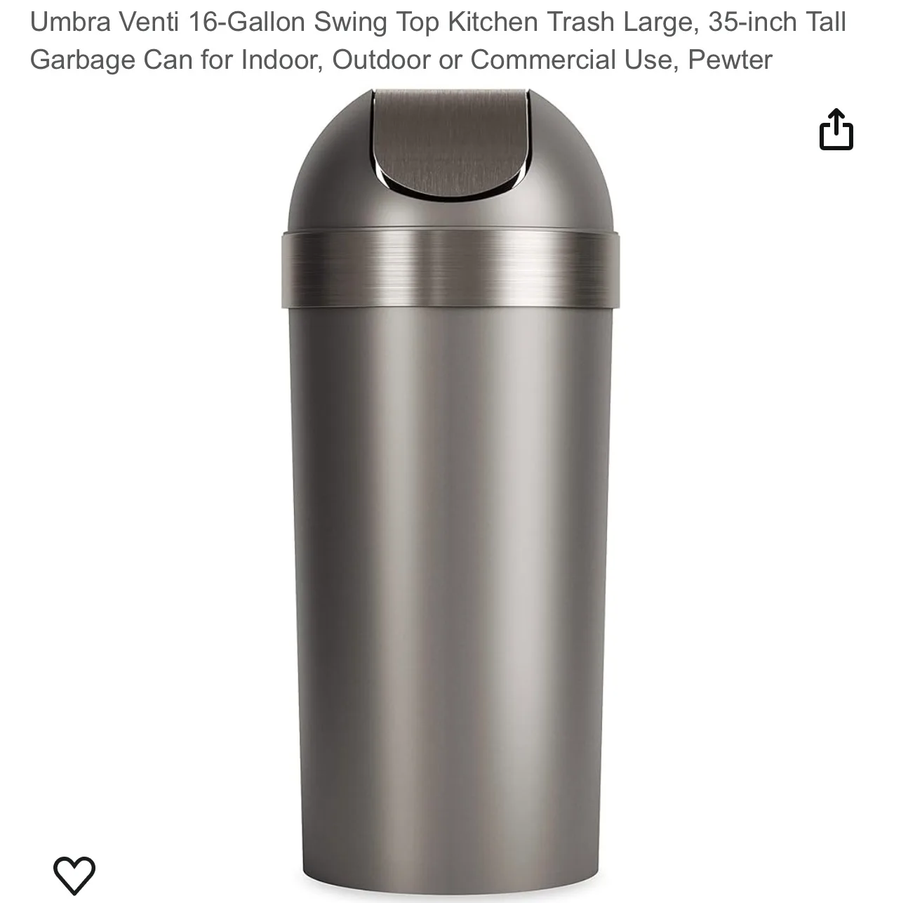 #freecycle Umbra 16-Gallon Swing Top Trash Can & recycling bin thumbnail