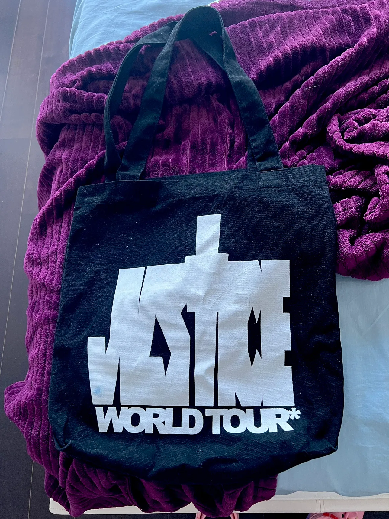 Justice World Tour Tote Bag - Justin Bieber justice tour merch image indicator(2)