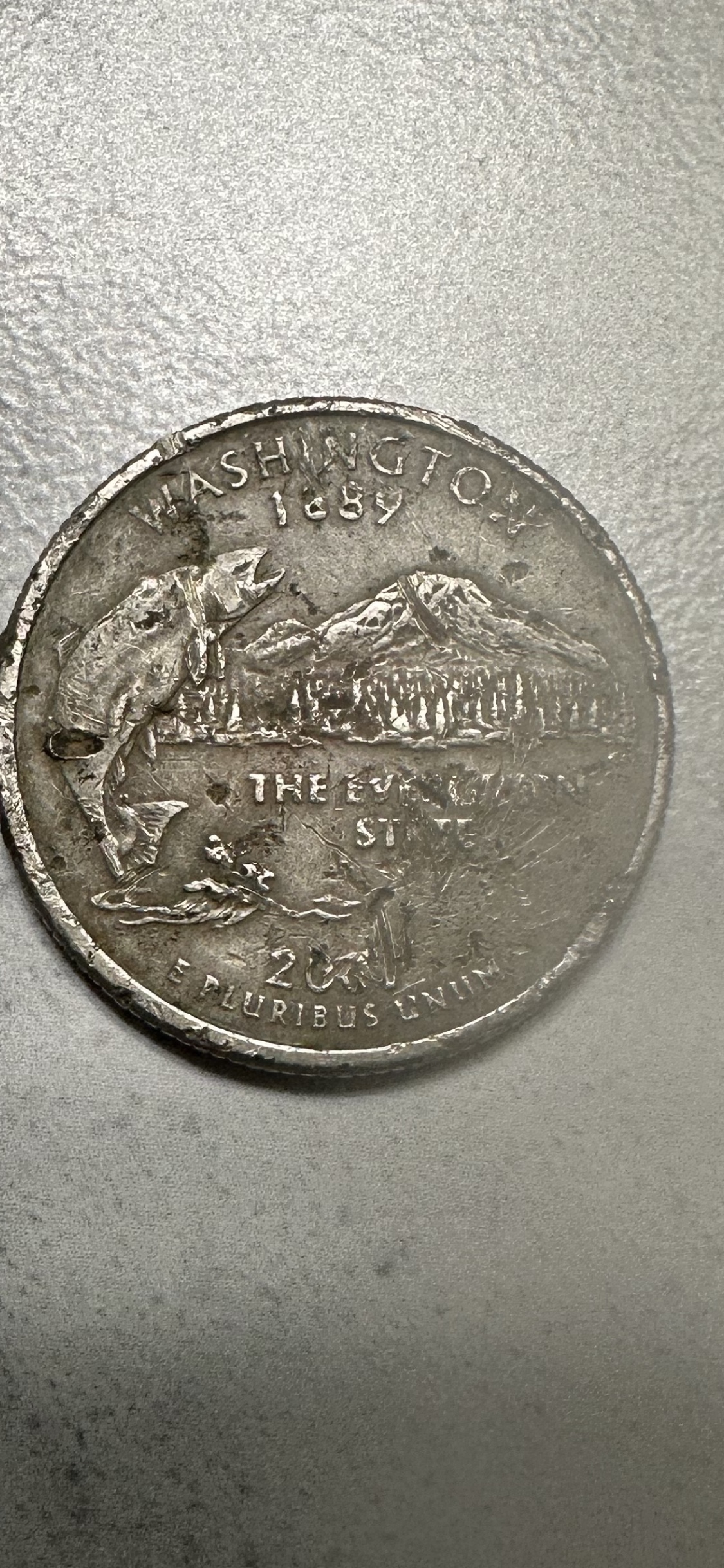 1889 Washington State Quarter - photo 3