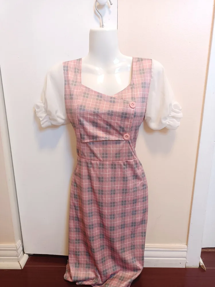 Pink Plaid Dress thumbnail