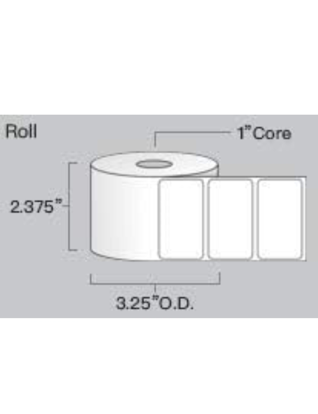 4 Rolls of 2.25" x 1.25" White Labels - photo 3