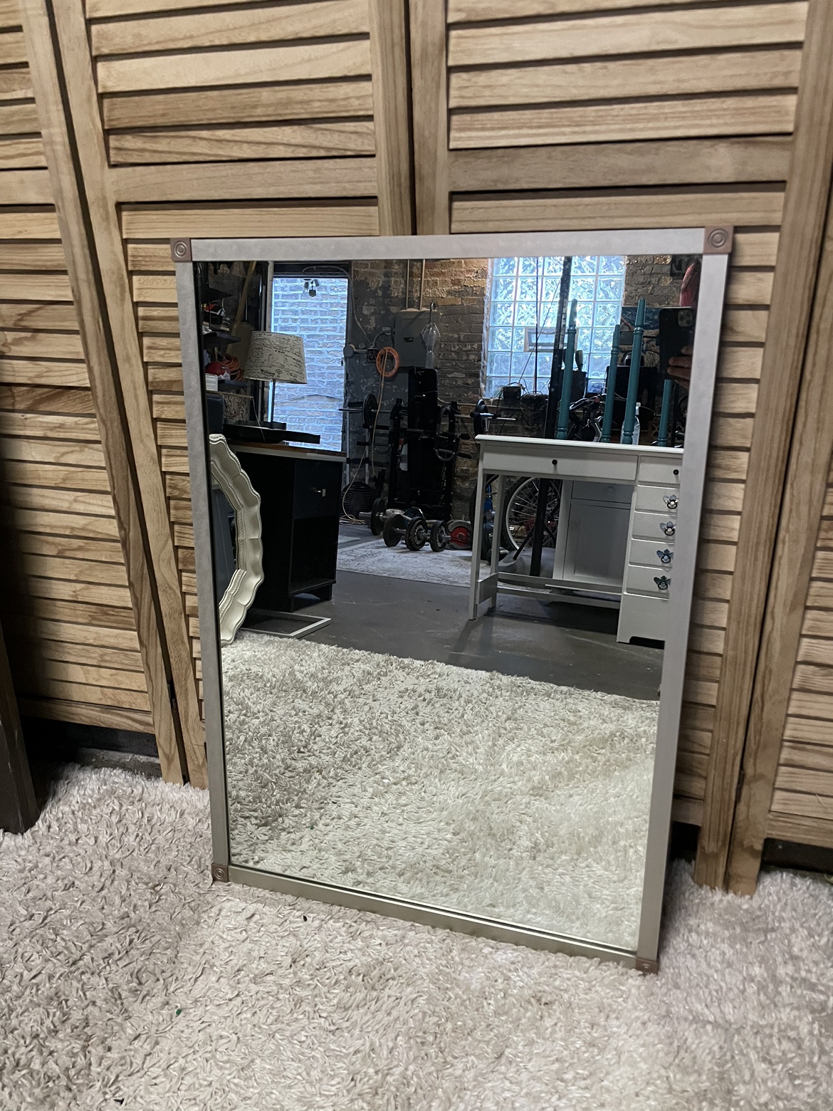 Silver Framed Mirror 24" x 34" - photo 2