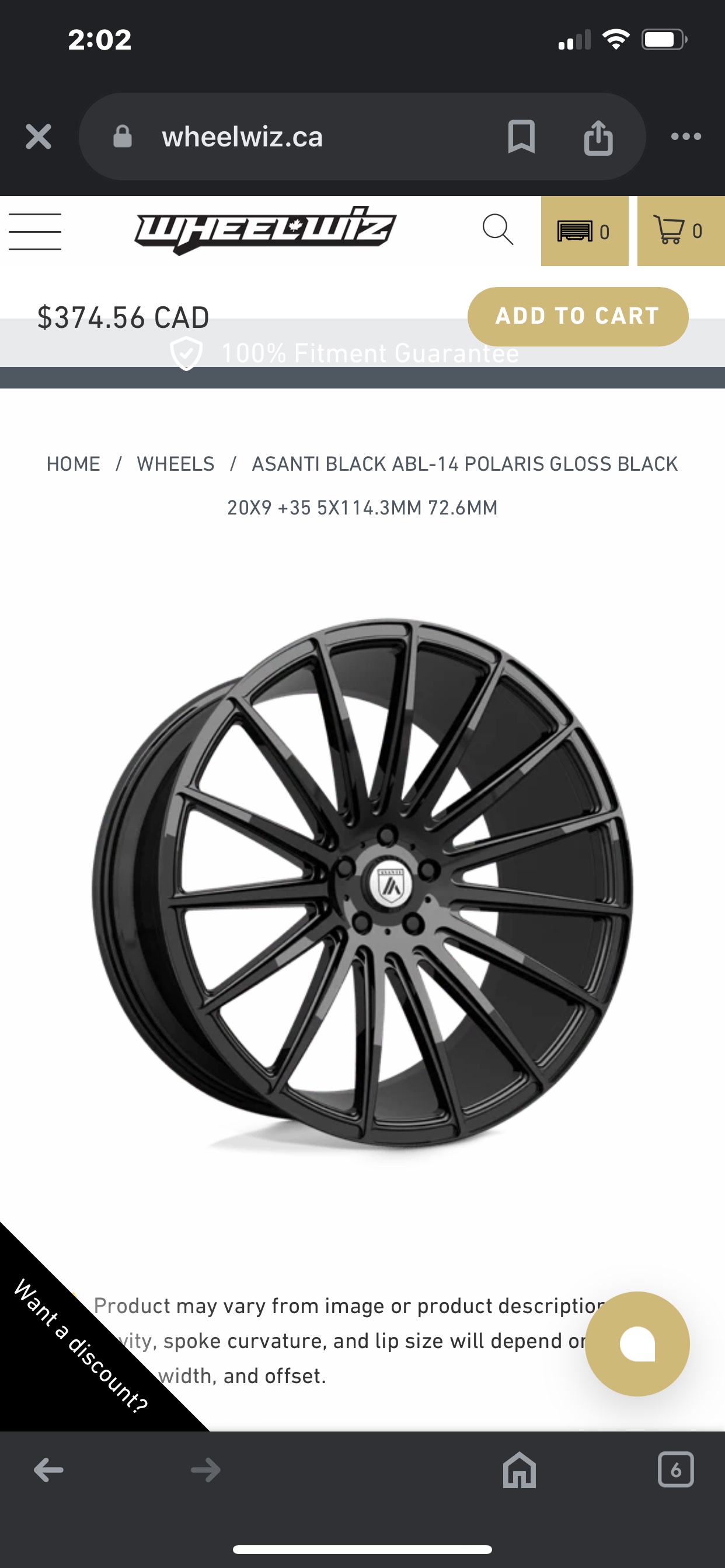 20 Inch Black  Asanti Wheels with Tires