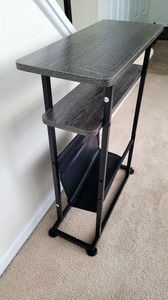 New Small Two Tier End Table with Magazine Holder - photo 3