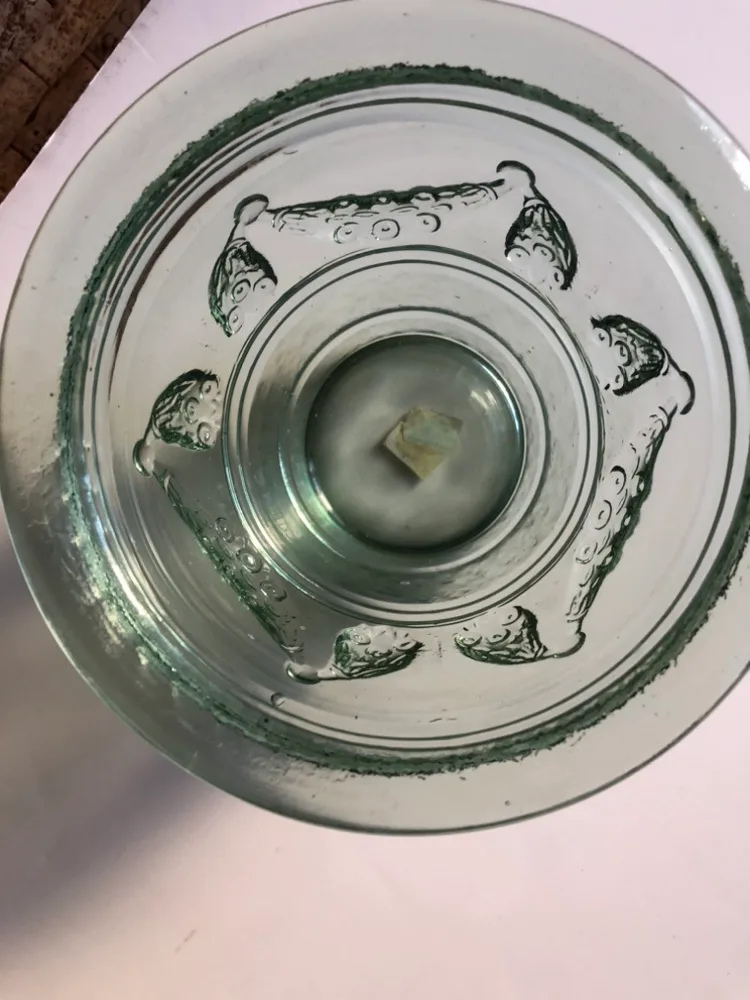 Spanish Recycled Green Glass candle holder /  planter image indicator(3)